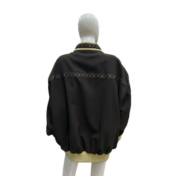 Dapper Dan VTG Authentic 90s Choc Brown Bomber Jacket SZ 3X - Picture 8 of 10